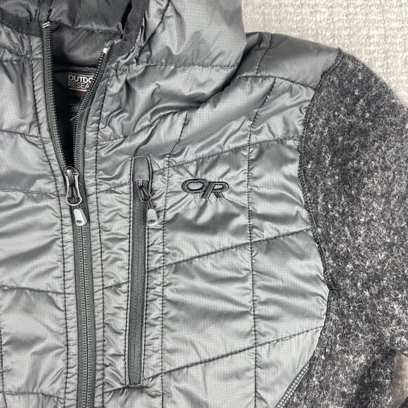 Outdoor Research Women's M Vashon Hybrid Full-Zip Jacket Black Wool Blend - Picture 7 of 16